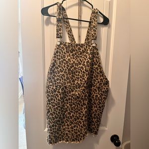 ENTRO JUMPER OVERALLS DRESS LEOPARD
